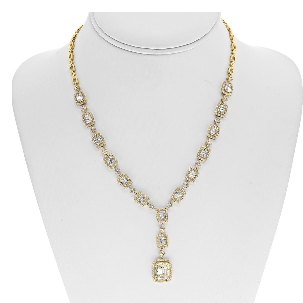 Baguette Diamond Necklace — view 3