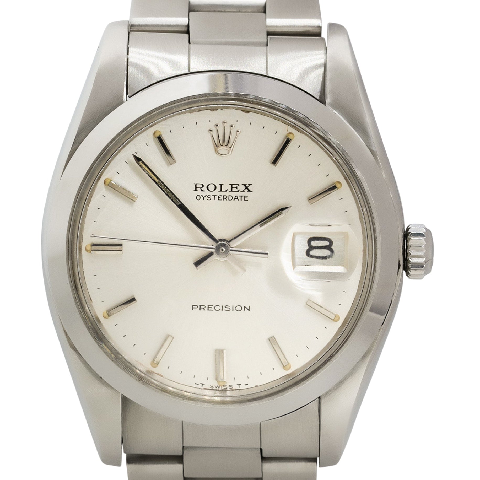 Rolex 6694 Oysterdate Stainless Steel Silver Dial Watch