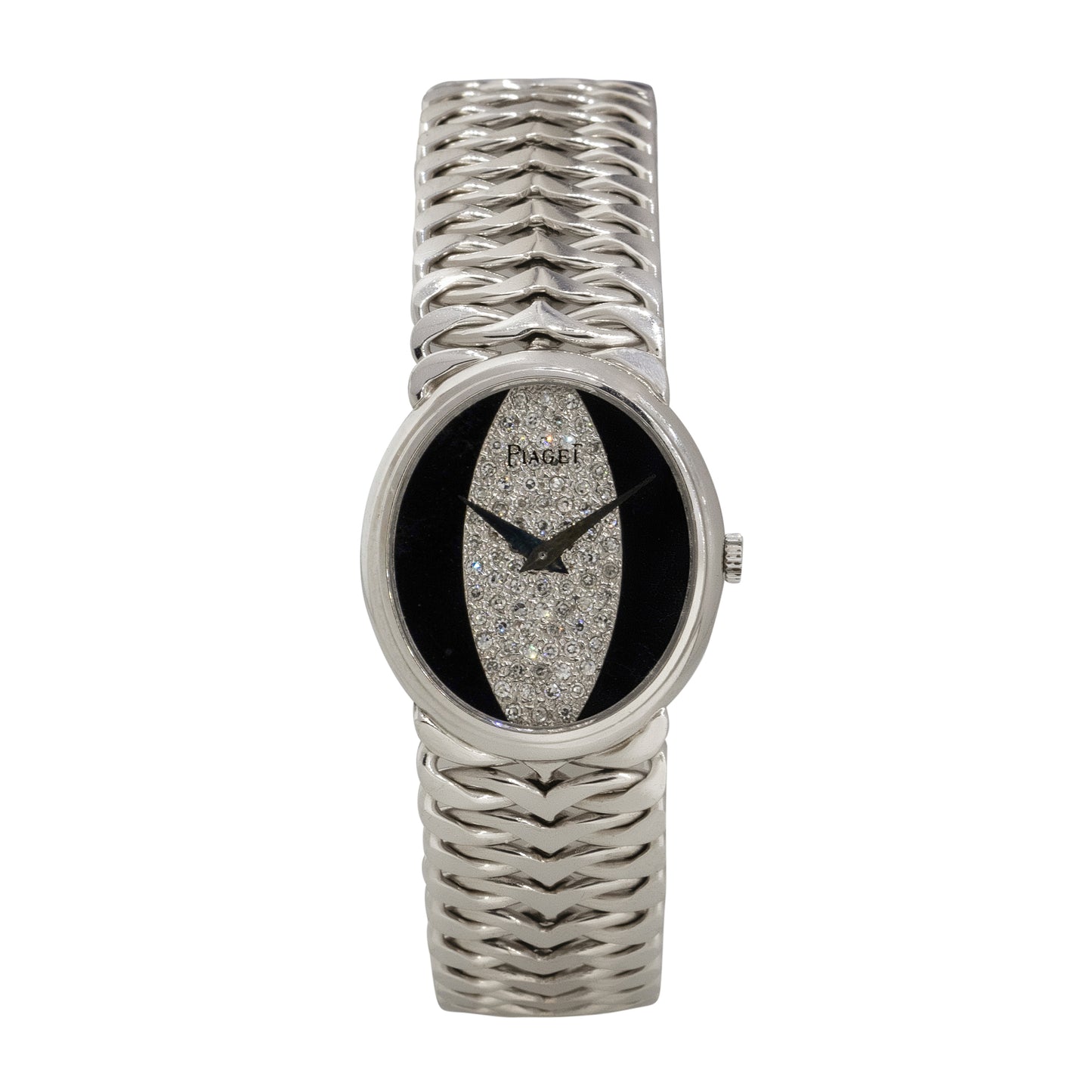 Piaget 9922N90 18k White Gold Diamond & Onyx Ladies Watch
