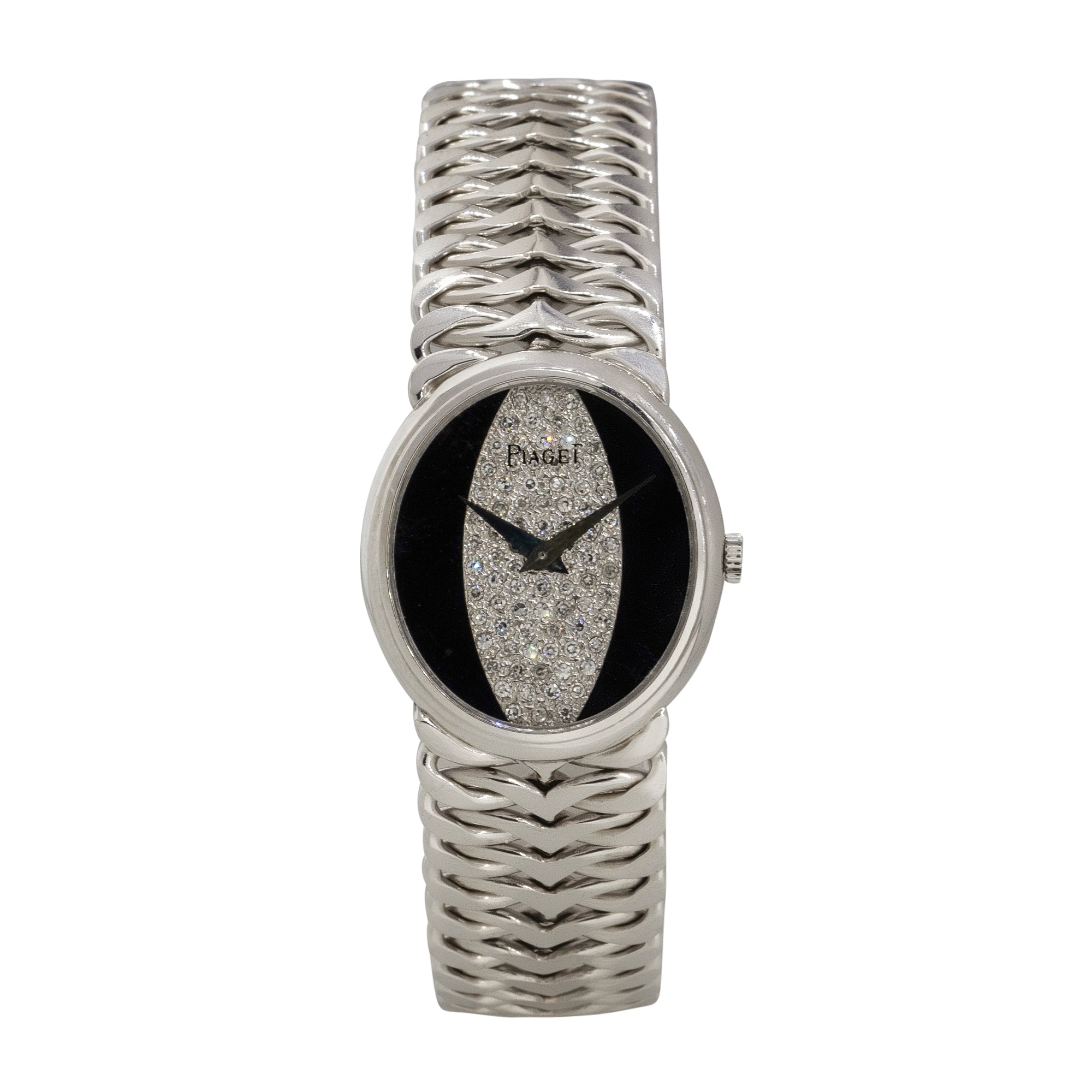 Piaget 9922N90 18k White Gold Diamond & Onyx Ladies Watch