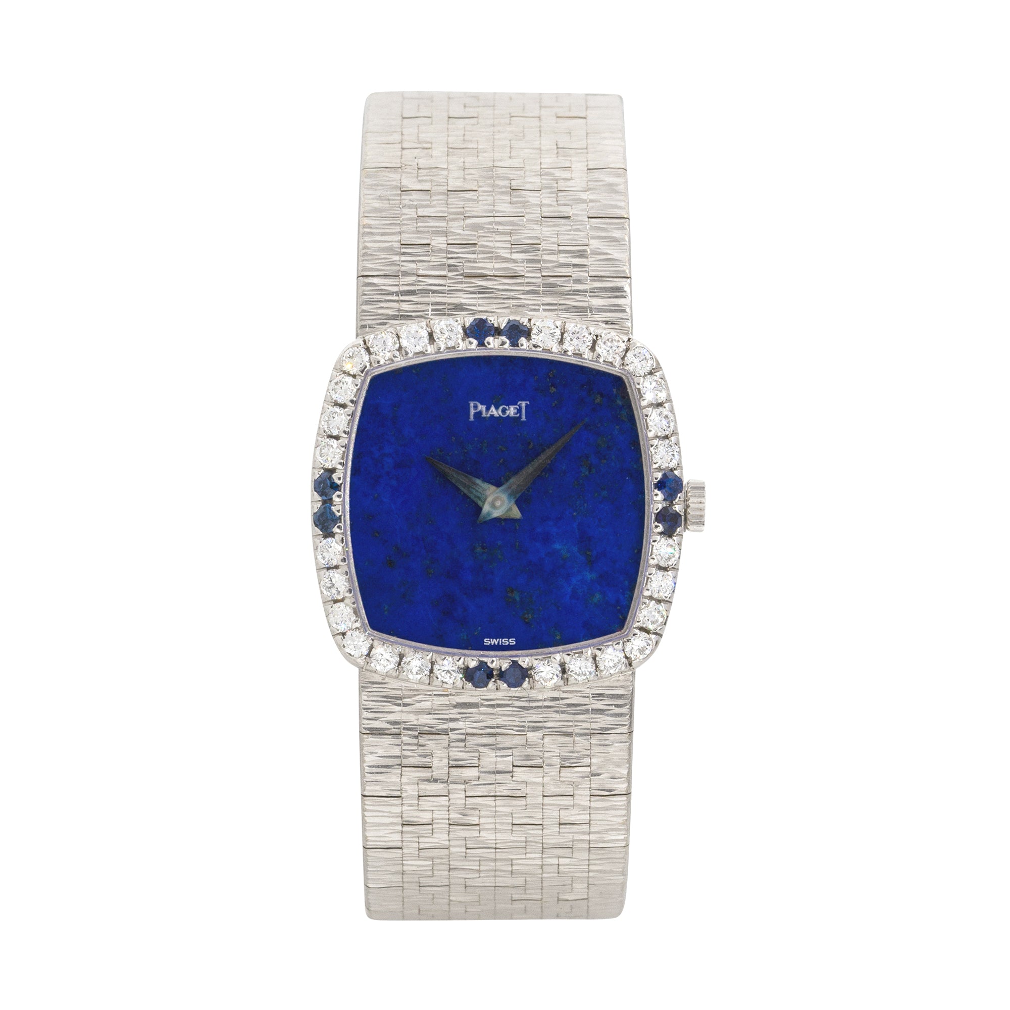 Piaget 9236A6 18k White Gold Diamond & Sapphire Ladies Watch