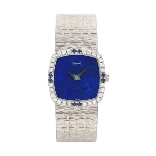 Piaget 9236A6 18k White Gold Diamond & Sapphire Ladies Watch