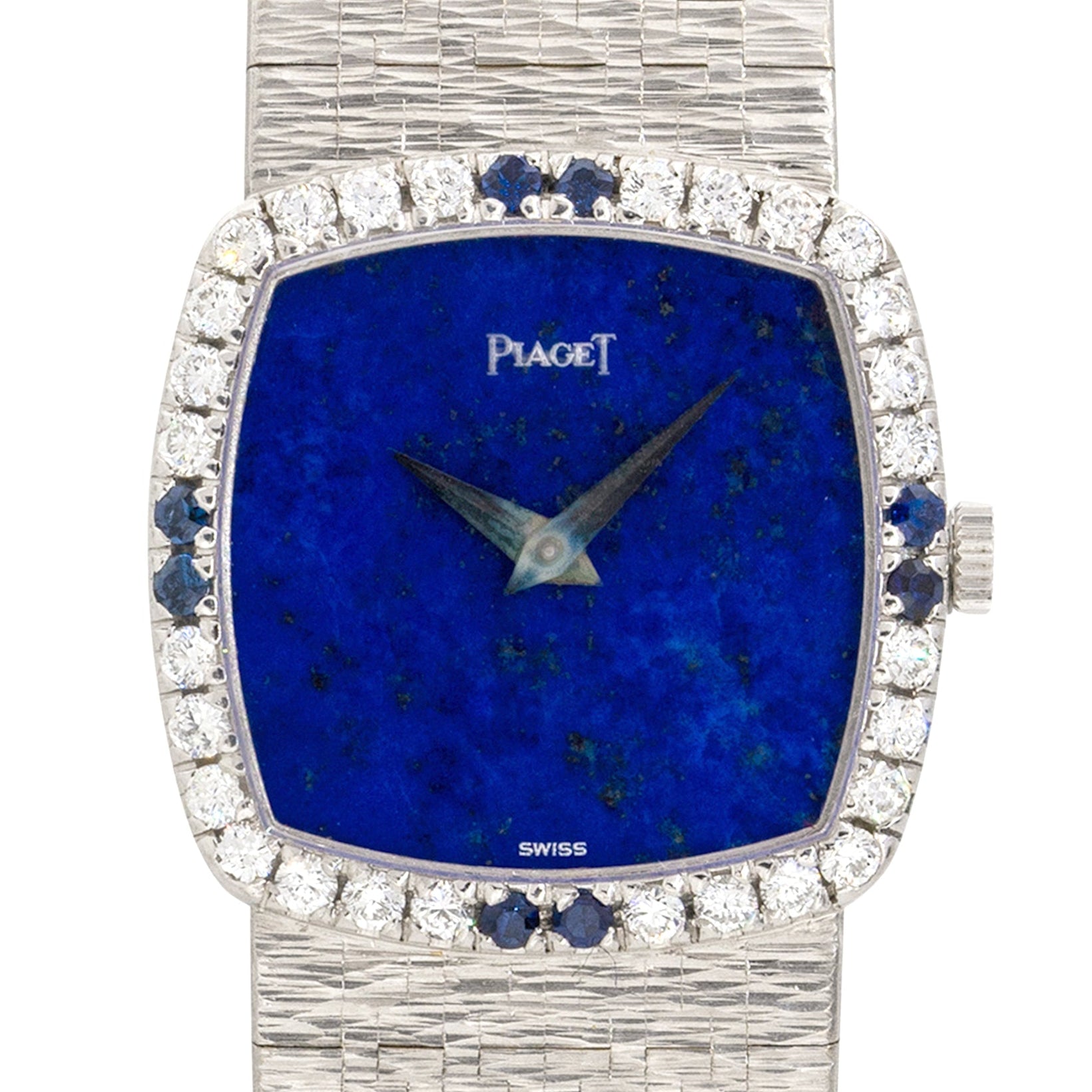 Piaget 9236A6 18k White Gold Diamond & Sapphire Ladies Watch
