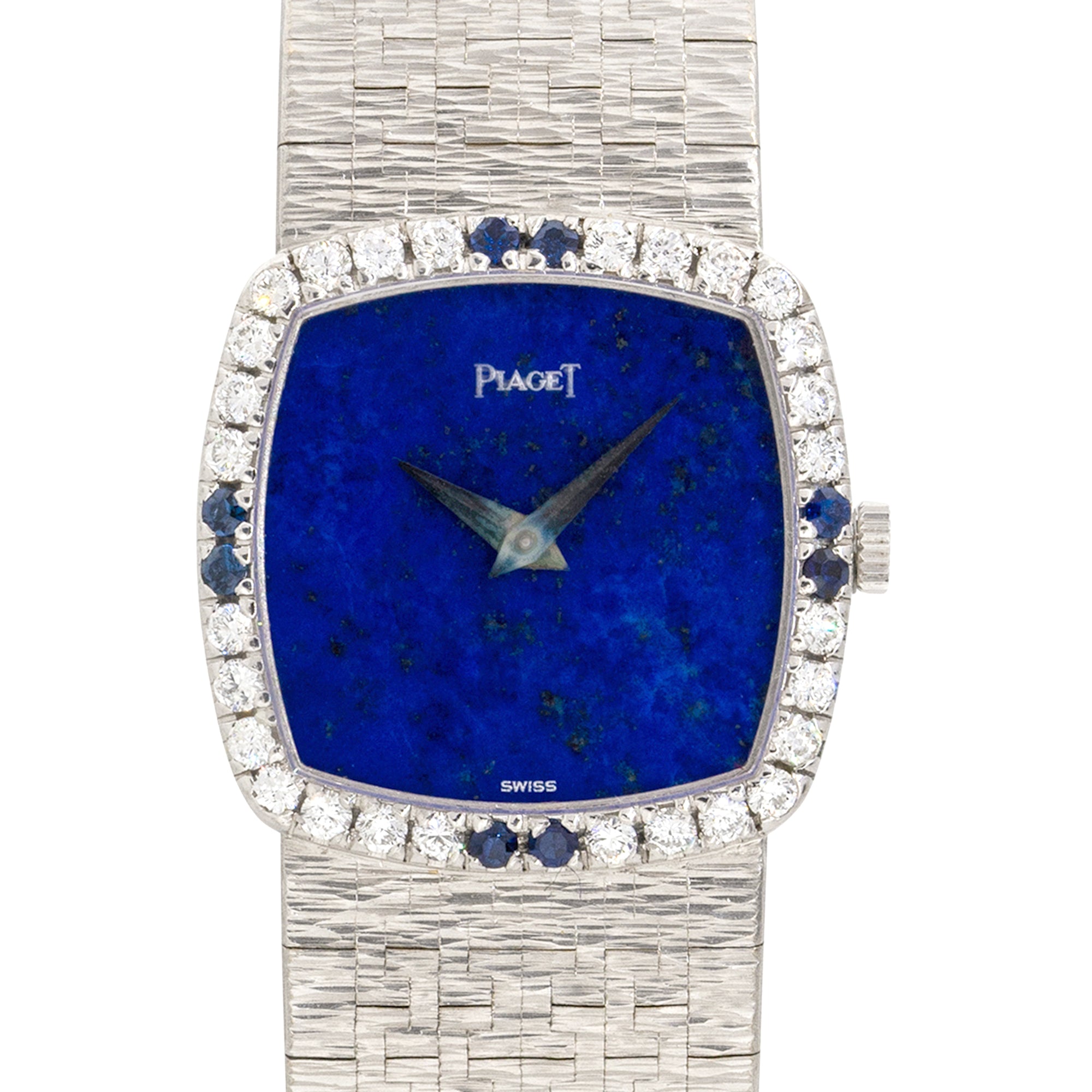 Piaget 9236A6 18k White Gold Diamond & Sapphire Ladies Watch
