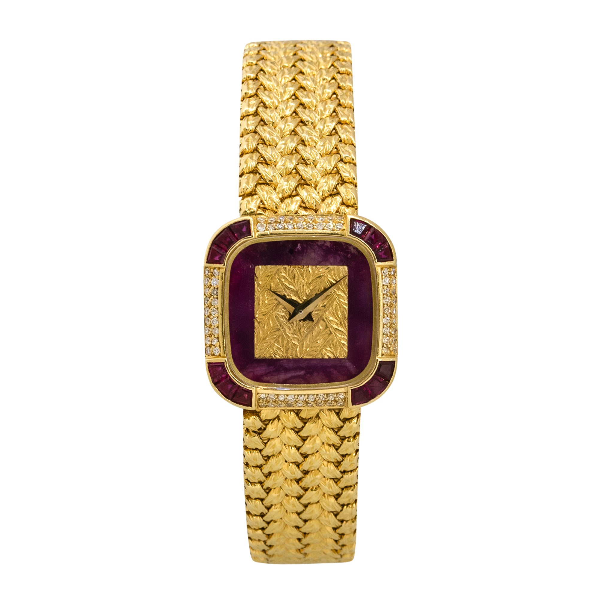 Piaget 4925D2 18k Yellow Gold Diamond & Ruby Ladies Watch