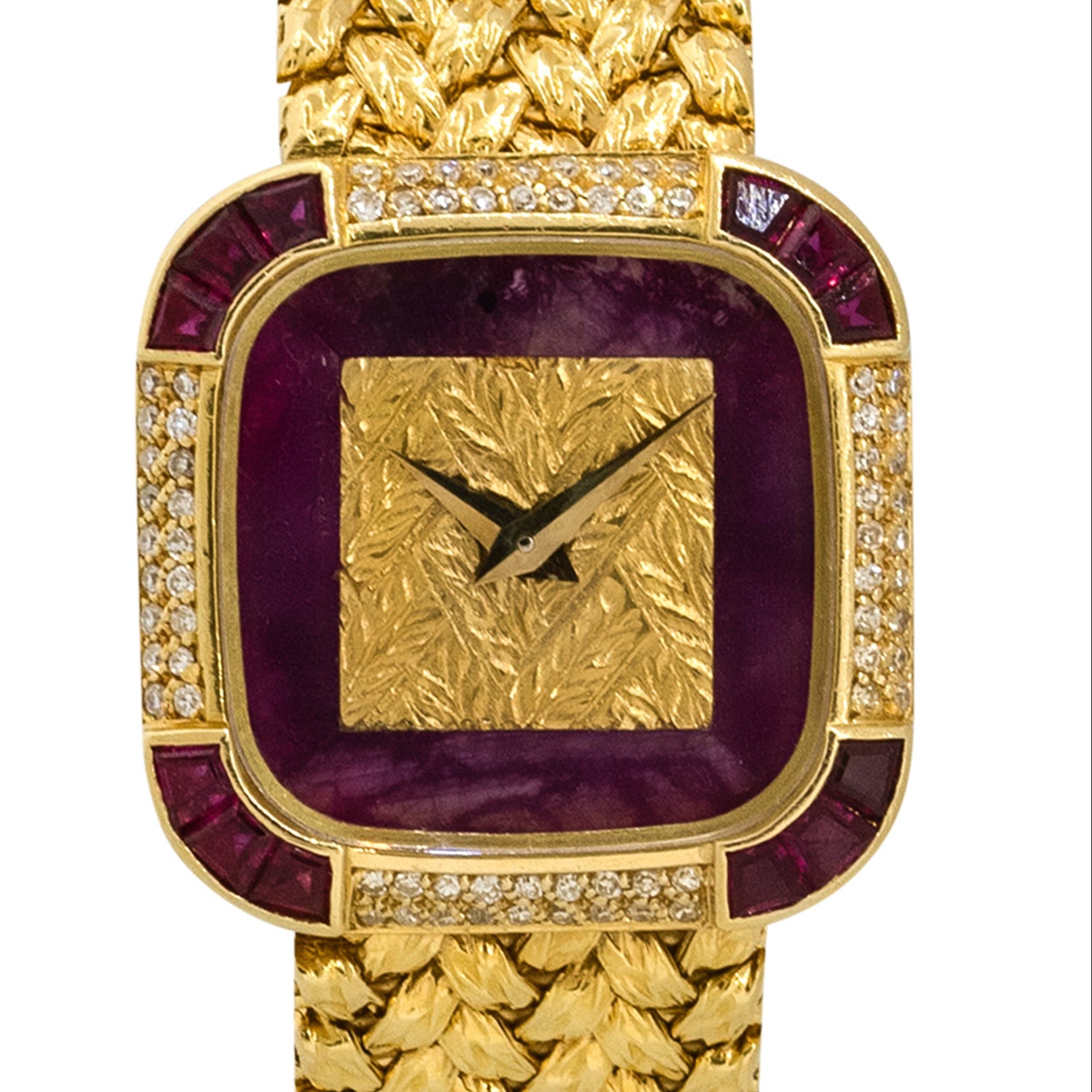 Piaget 4925D2 18k Yellow Gold Diamond & Ruby Ladies Watch