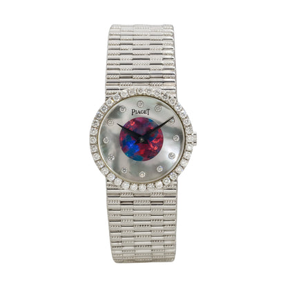 Piaget 9706G2 18k White Gold Mother Of Pearl Opal Ladies Watch