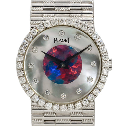Piaget 9706G2 18k White Gold Mother Of Pearl Opal Ladies Watch