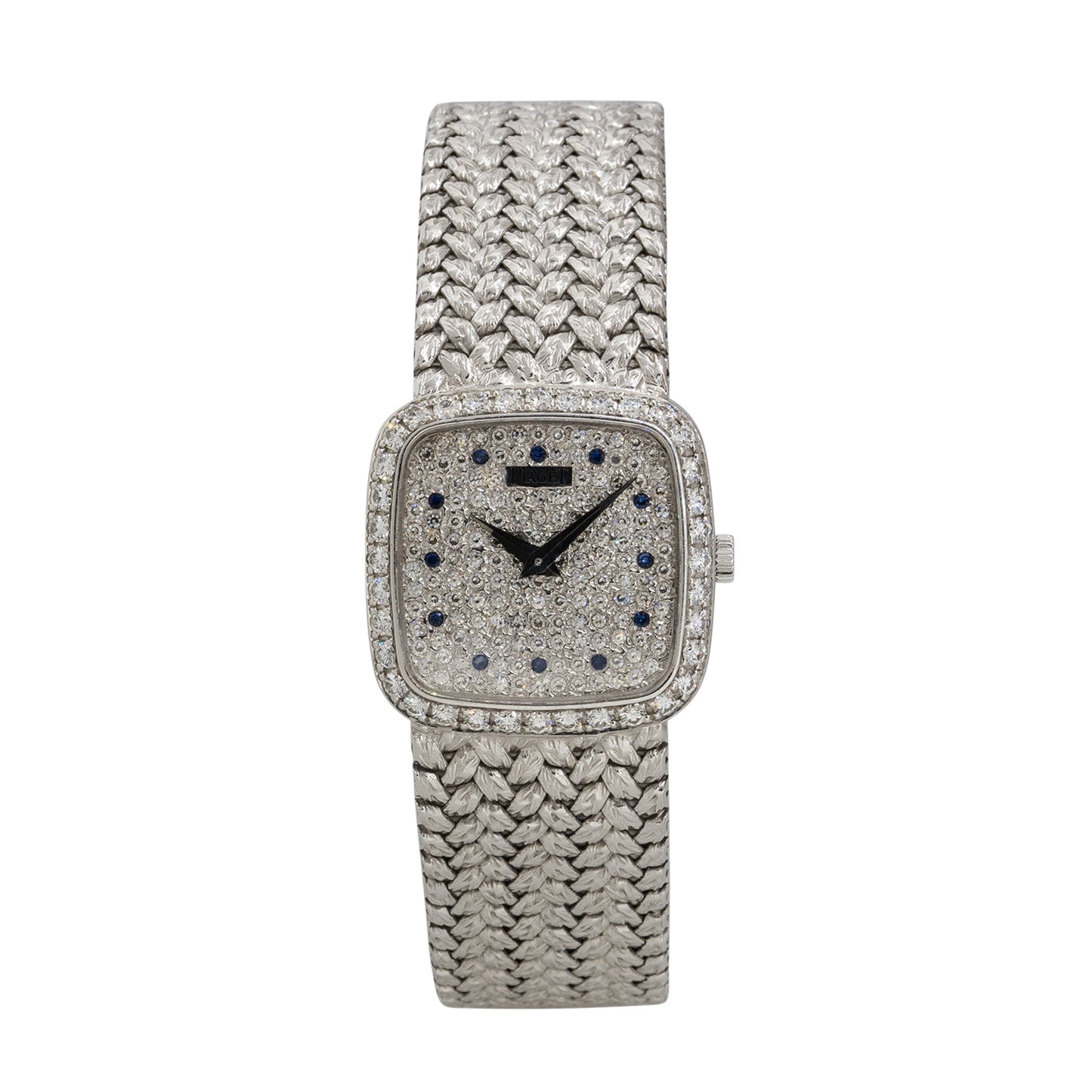 Piaget 9905D2 18k White Gold Diamond & Sapphire Ladies Watch