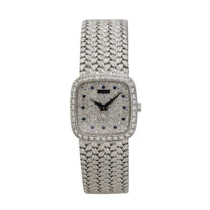 Piaget 9905D2 18k White Gold Diamond & Sapphire Ladies Watch