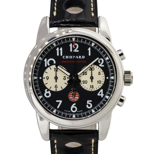 Chopard 161256-1002 Grand Prix De Monaco Stainless Steel Black Dial Watch