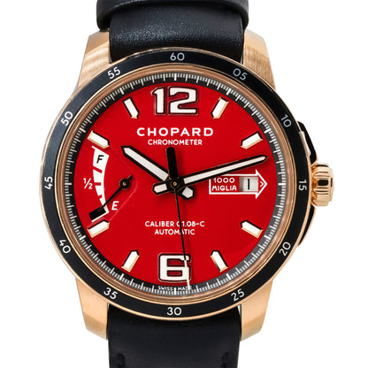 Chopard 161296 Mille Miglia 18k Rose Gold Red Dial Watch