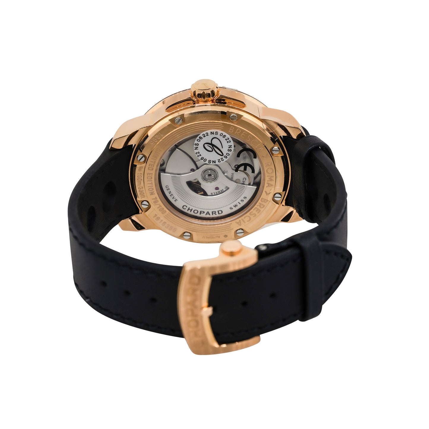 Chopard 161296 Mille Miglia 18k Rose Gold Red Dial Watch