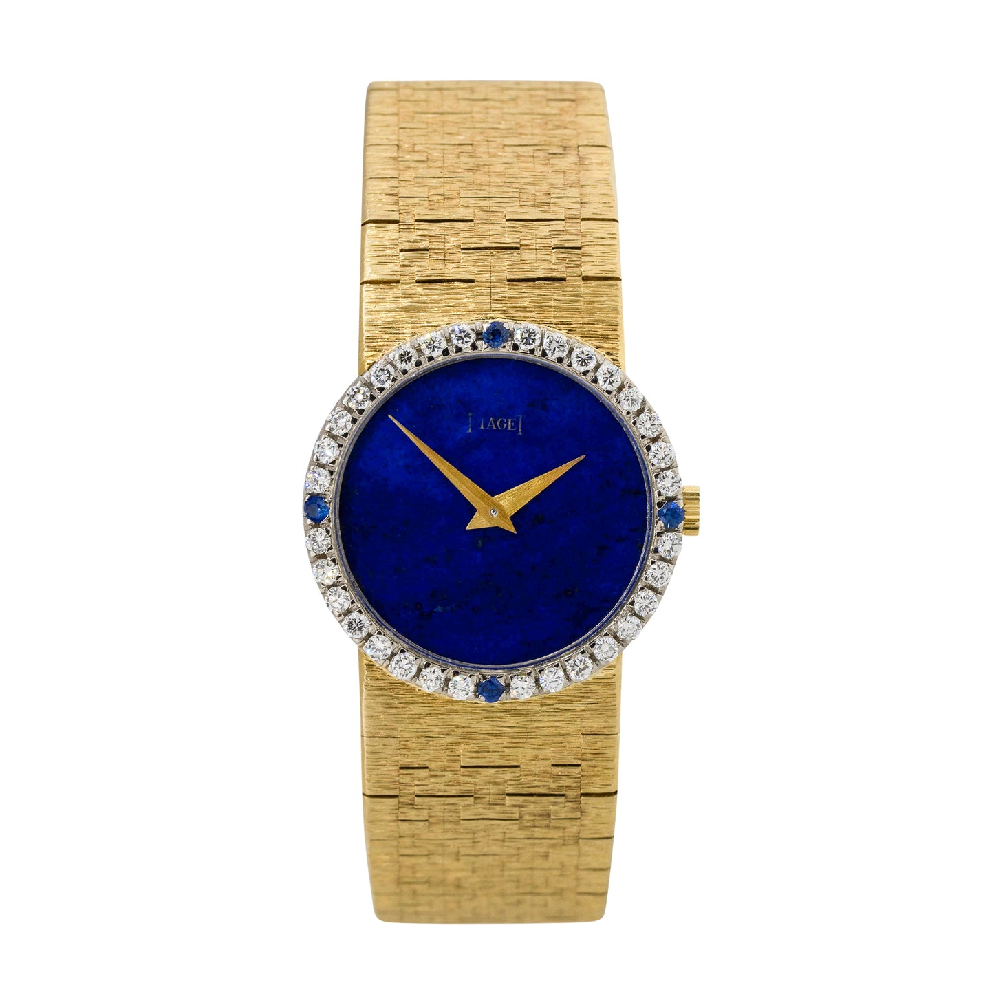 Piaget 9706A6 18k Yellow Gold Diamond & Sapphire Lapis Watch