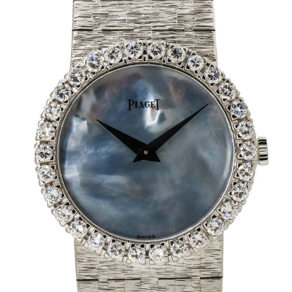 Piaget 9190A6 18k White Gold Mother Of Pearl Dial Diamond Watch