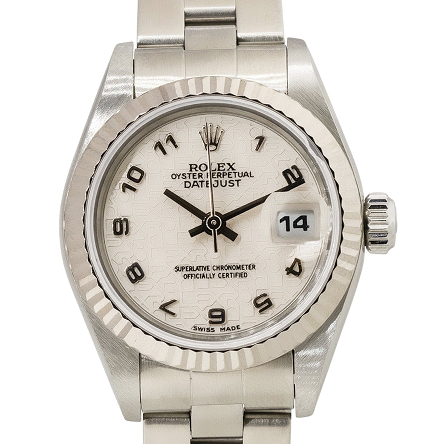 Rolex 69174 Datejust Stainless Steel "Rolex" Pyramid Dial Watch