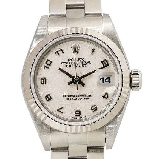 Rolex 69174 Datejust Stainless Steel "Rolex" Pyramid Dial Watch
