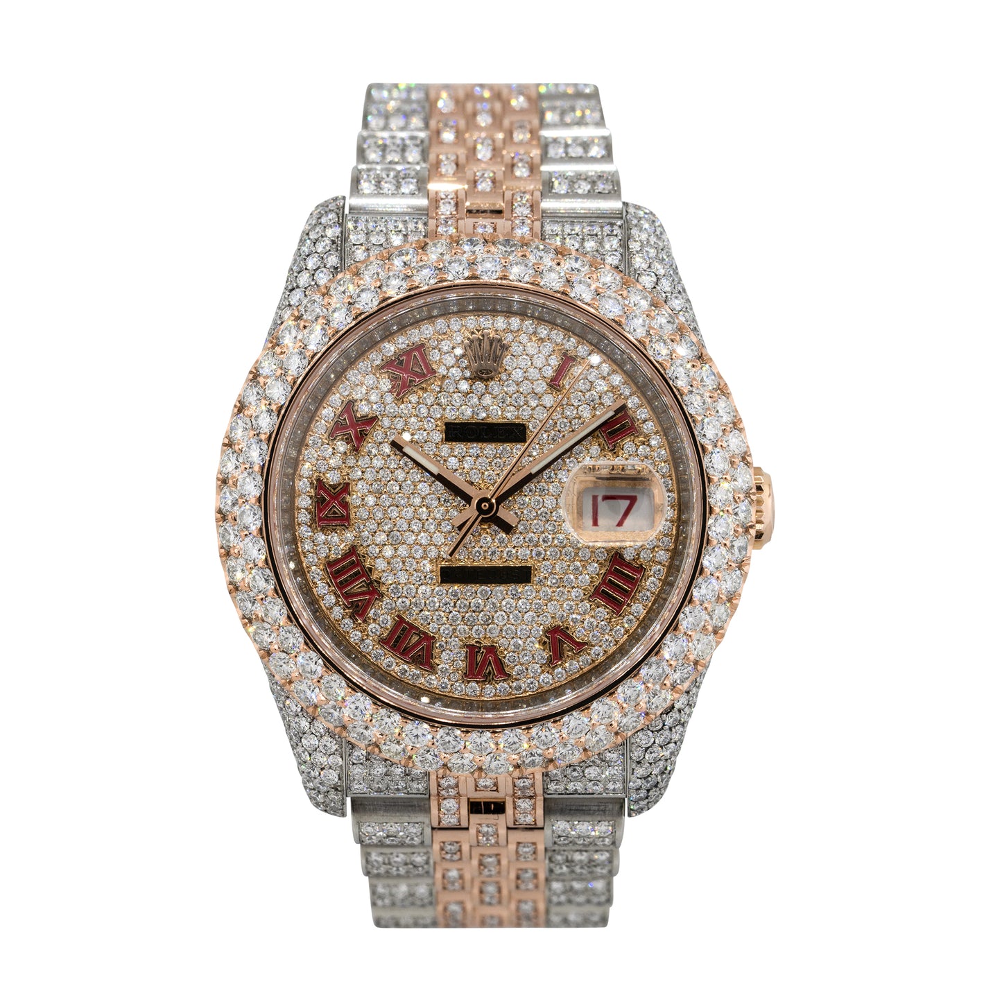 Rolex 116201 Datejust Two-Tone 12.49ctw Diamond Pave Watch