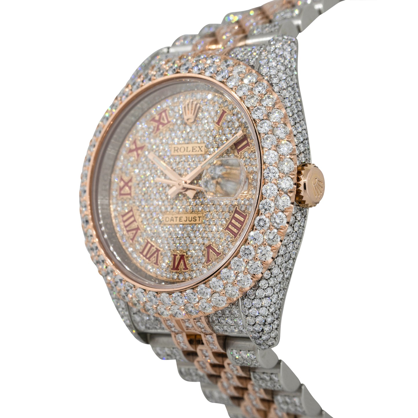 Rolex 116201 Datejust Two-Tone 12.49ctw Diamond Pave Watch