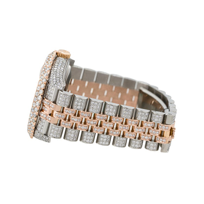 Rolex 116201 Datejust Two-Tone 12.49ctw Diamond Pave Watch