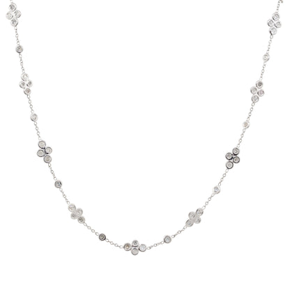 18k White Gold 2.18ctw Diamond Floral 20" Necklace