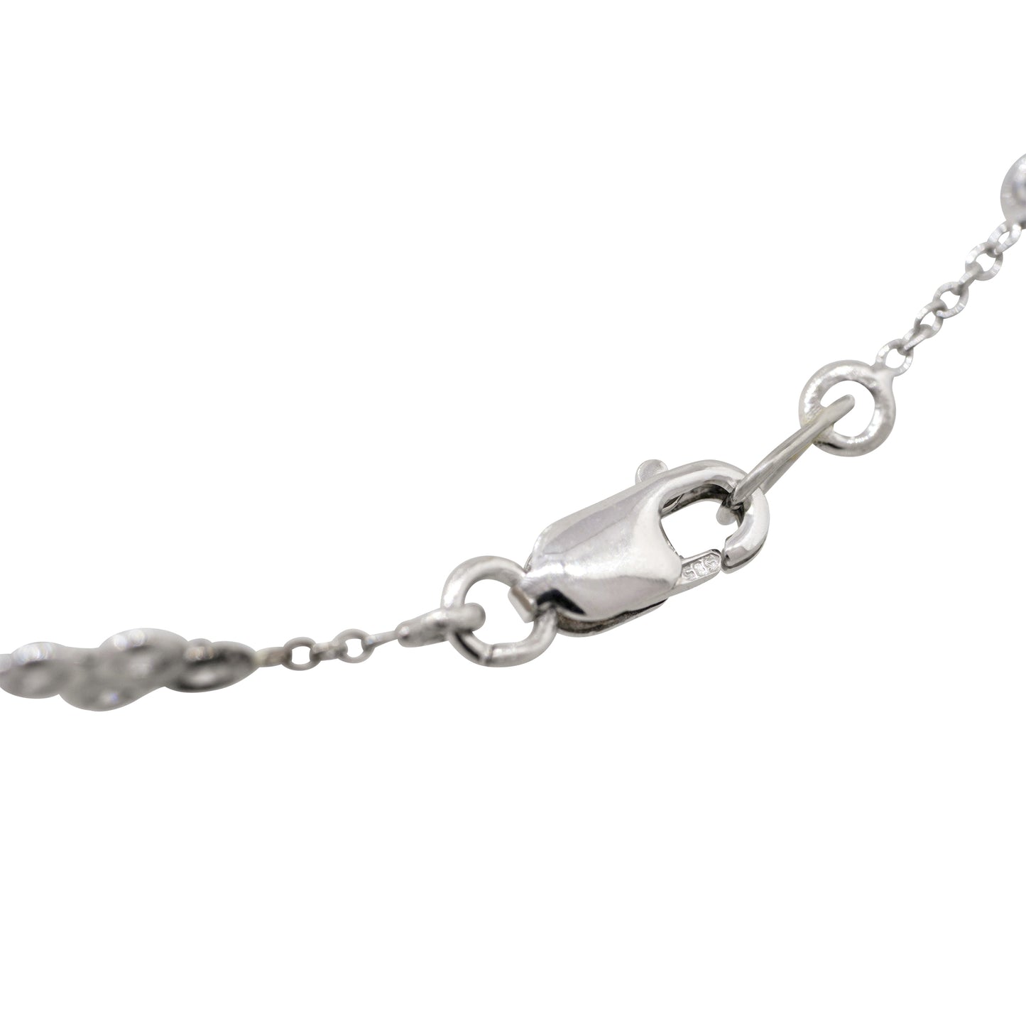 18k White Gold 2.18ctw Diamond Floral 20" Necklace