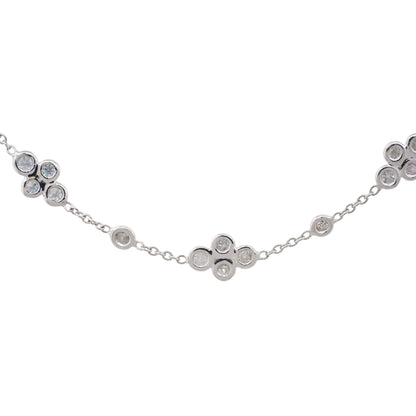 18k White Gold 2.18ctw Diamond Floral 20" Necklace
