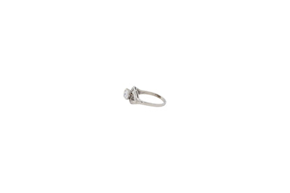 14k White Gold Two Stone Ring 1.25ctw of Natural Diamonds