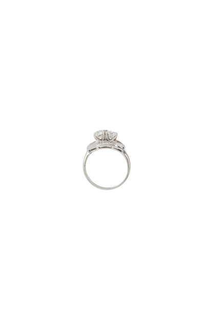 14k White Gold Two Stone Ring 1.25ctw of Natural Diamonds