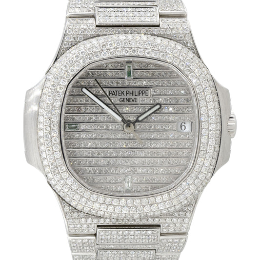 Aftermarket Patek Philippe 5711 18k White Gold All Diamond Watch