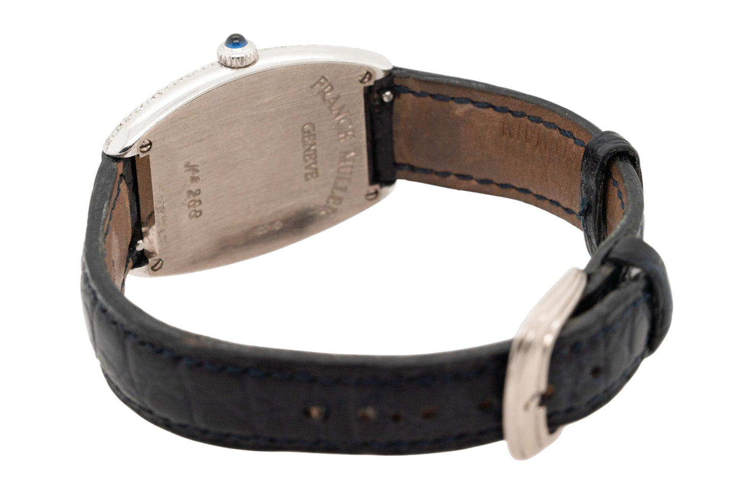 Franck Muller Geneve Cintree Curvex Blue Dial with Diamond White Gold Bezel