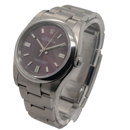 Rolex 11600 Oyster Perpetual 36mm Grape Dial Watch