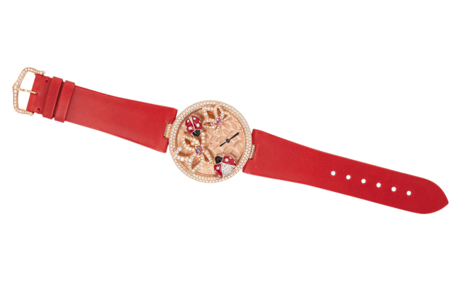 Cartier Le Cirque Animalier Coccinelles 18k Rose Gold Pave Ladybug & Enamel Dial Limited Edition Ladies Watch