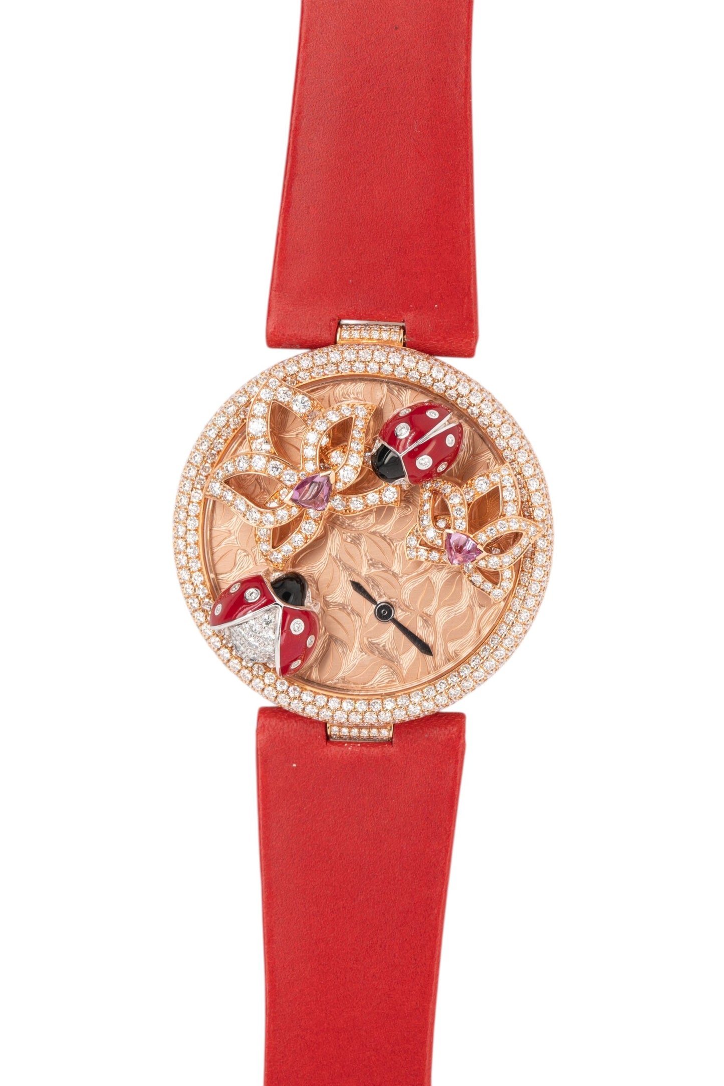 Cartier Le Cirque Animalier Coccinelles 18k Rose Gold Pave Ladybug & Enamel Dial Limited Edition Ladies Watch