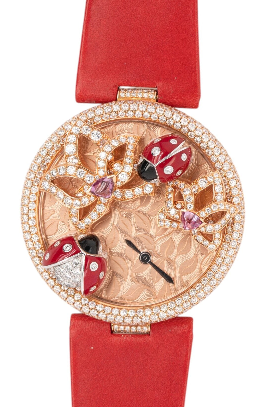 Cartier Le Cirque Animalier Coccinelles 18k Rose Gold Pave Ladybug & Enamel Dial Limited Edition Ladies Watch