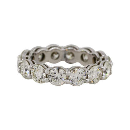 14k White Gold 4.54ctw Round Brilliant Eternity Band