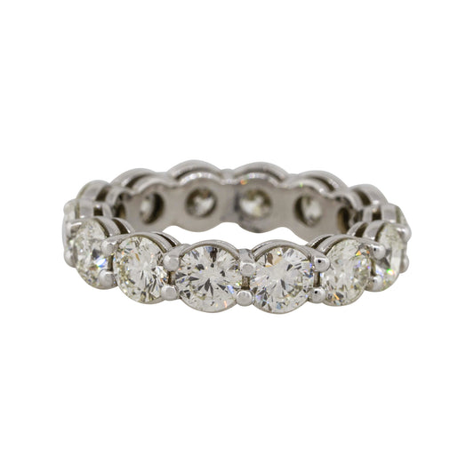 14k White Gold 4.54ctw Round Brilliant Eternity Band