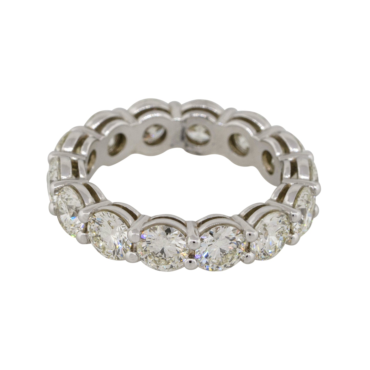 14k White Gold 4.54ctw Round Brilliant Eternity Band