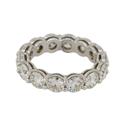 14k White Gold 4.54ctw Round Brilliant Eternity Band