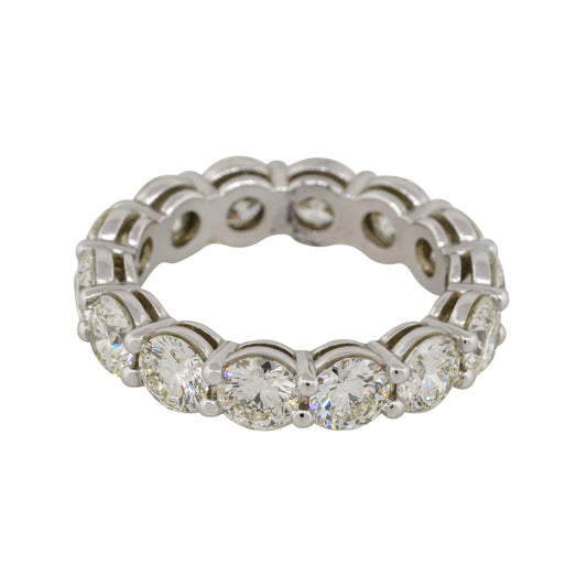 14k White Gold 4.54ctw Round Brilliant Eternity Band