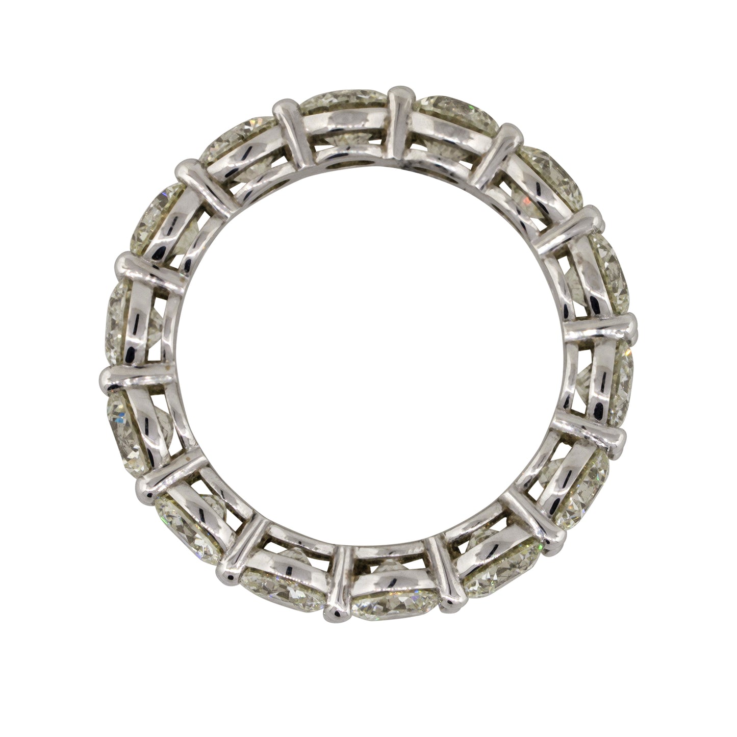 14k White Gold 4.54ctw Round Brilliant Eternity Band