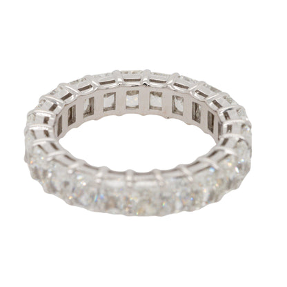 18k White Gold 5.38ctw Radiant-Cut Diamond Eternity Band