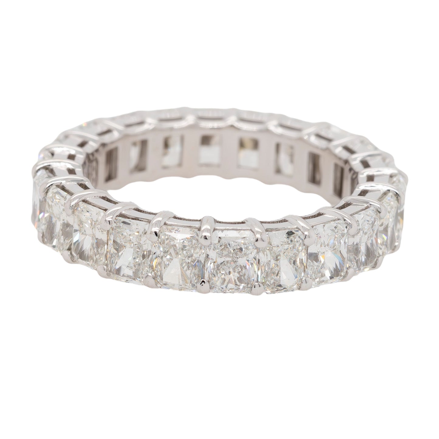 18k White Gold 5.38ctw Radiant-Cut Diamond Eternity Band