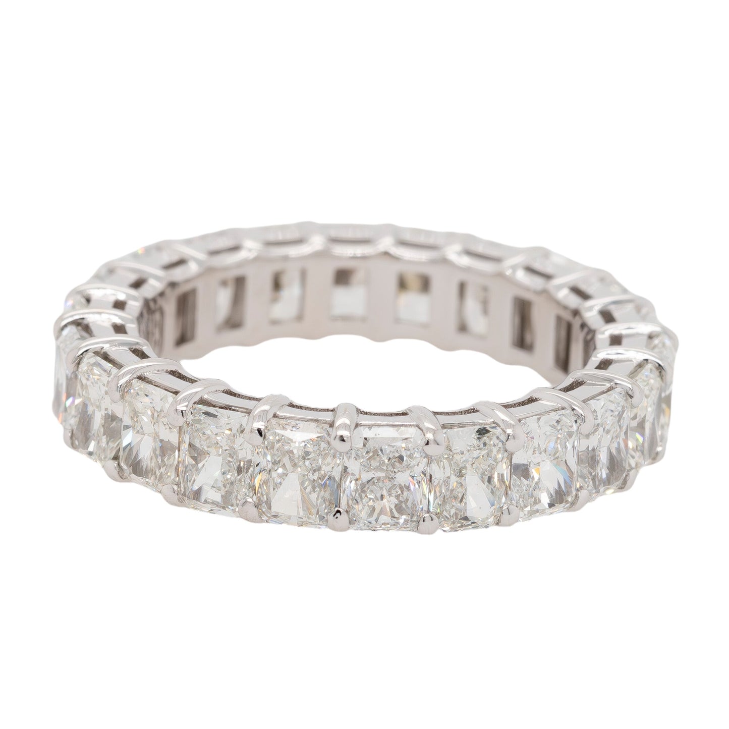 18k White Gold 5.38ctw Radiant-Cut Diamond Eternity Band