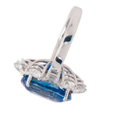 Platinum GIA Certified Sapphire and Diamond Ring