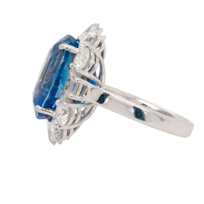 Platinum GIA Certified Sapphire and Diamond Ring