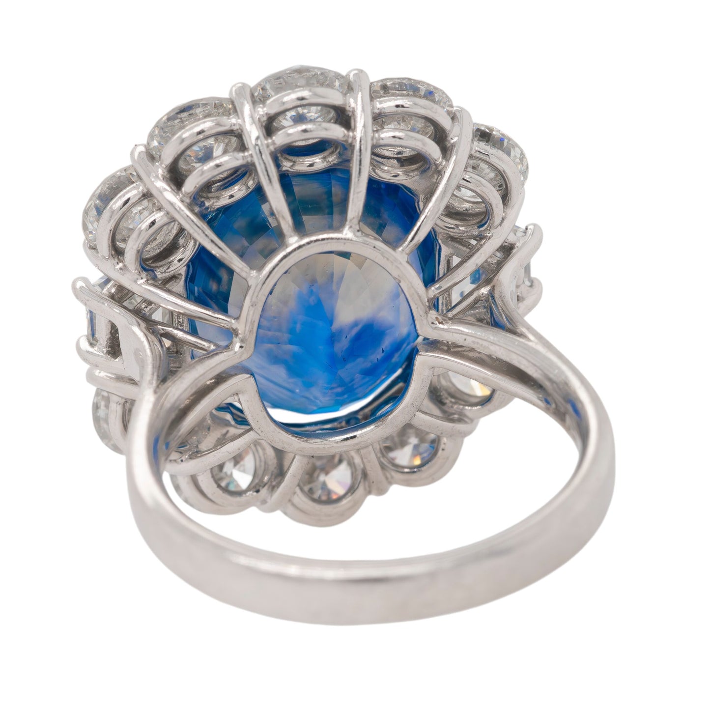 Platinum GIA Certified Sapphire and Diamond Ring