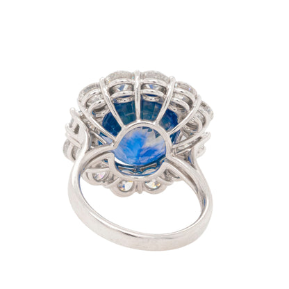 Platinum GIA Certified Sapphire and Diamond Ring
