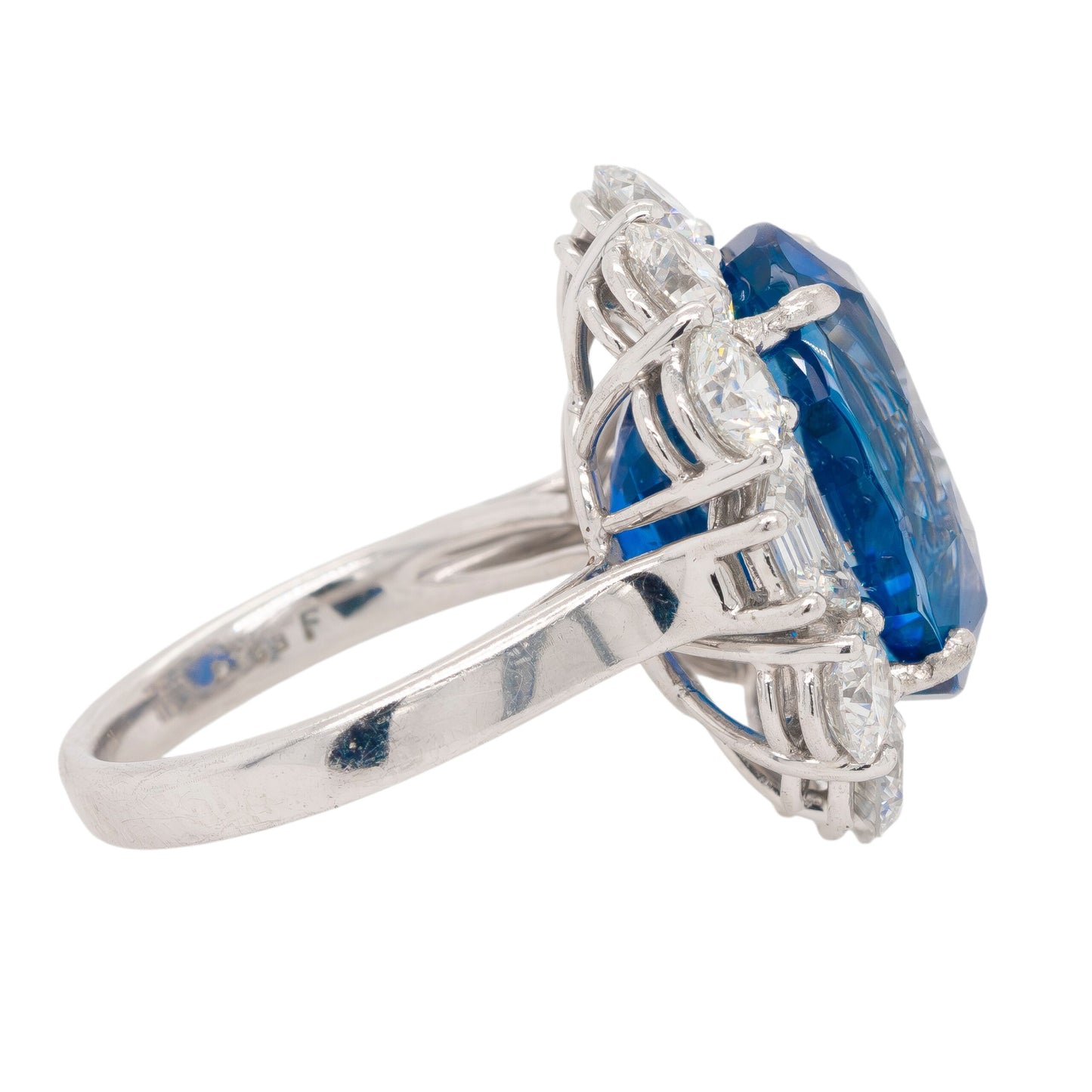 Platinum GIA Certified Sapphire and Diamond Ring
