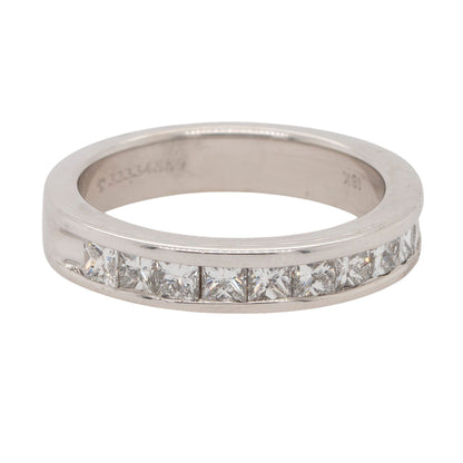 14k White Gold 1.20ctw Princess Cut Diamond Halfway Ring